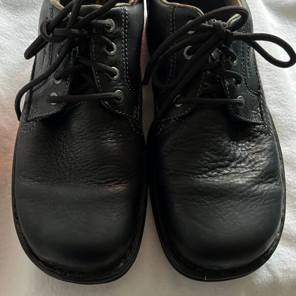 Men’s Black Leather Merrell Lace Up Shoes Size 11 - Picture 7 of 10